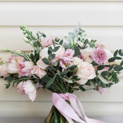  Unstructured, blush bouquet