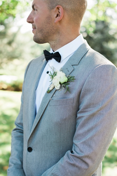 Grooms Boutonniere at Cambium Farms wedding}