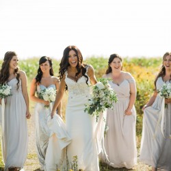 Bride and her bridesmaids, Cambium Farms