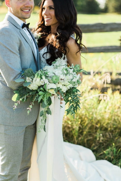 White bridal bouquet, Cambium Farms}