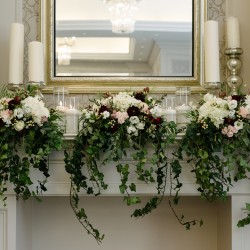 Fireplace Mantel for ceremony site, Mango Studios