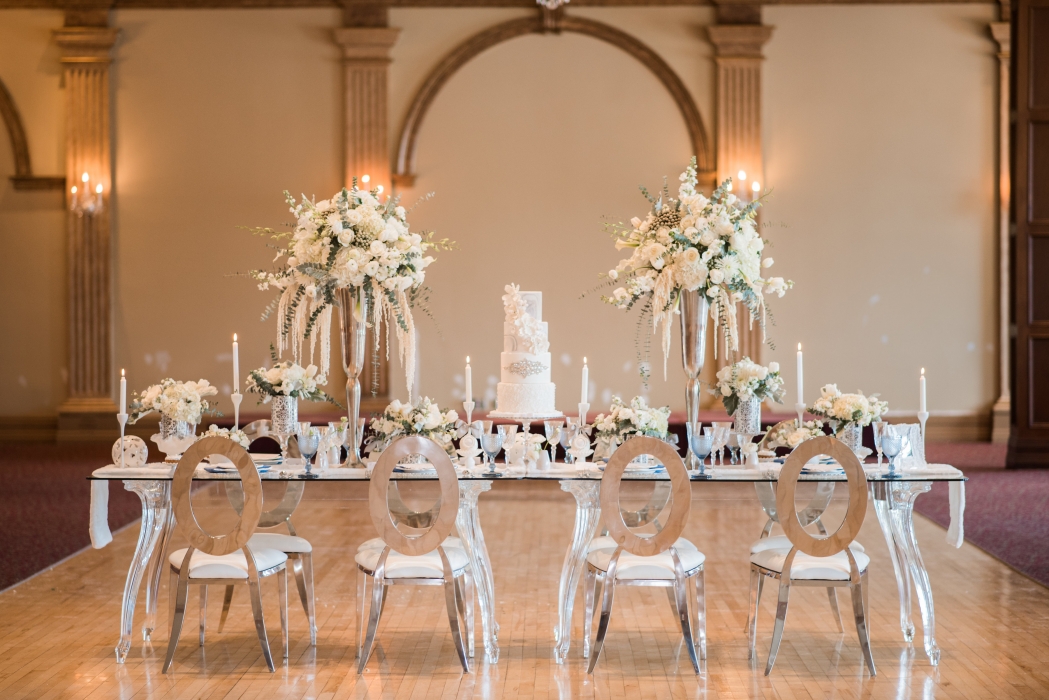 Our styled table featuring the cake and sweets by The Sweetest Thing}