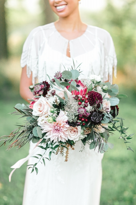 Tamera Lockwood Photography, cranberry, blush & marsala bouquet, Vineland Estates Winery