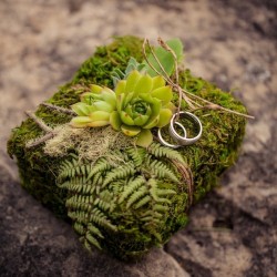 Ring bearer moss box ring holder, Photo by JFHannigan Photography
