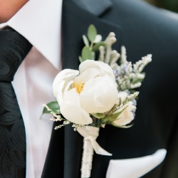 Love Always Photography, peony bud boutonniere, Honsberger Estate Winery