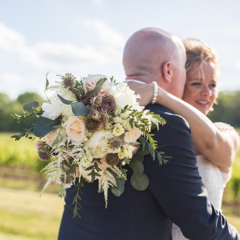 Joanna & Jesse Wedding at Vineland Estates Winery. Photo by Megan Preece Photography